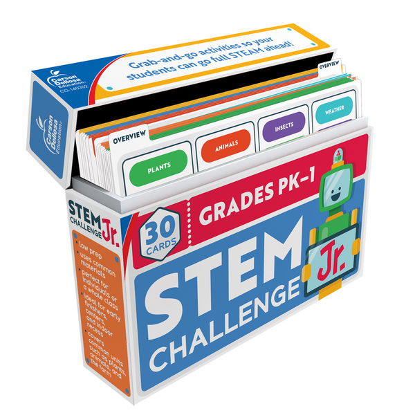 Carson Dellosa Stem Challenge, Jr. Learning Cards, Grade PK-1 140352